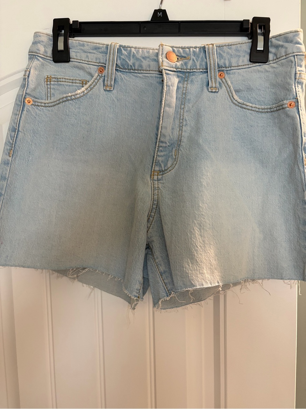 Target Light Wash Denim Cutoff Shorts with Frayed Hem